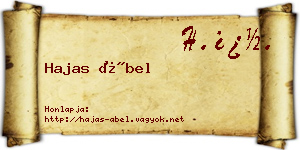 Hajas Ábel névjegykártya