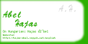 abel hajas business card